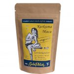 Würziges Getränkepulver mit 33% Kurkuma & Maca für Goldene Milch - ungesüßt 100g