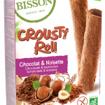 Crousty Roll Schokoladen- und Haselnussfüllung.