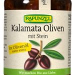 Oliven Kalamata violett, mit Stein in Olivenöl