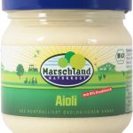 Bio-Aioli (mit 8% Knoblauch) 215 ml Gl. MARSCHLAND