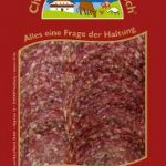 Chiemgauer Haussalami aus Rind- und Schweinefleisch, geschnitten