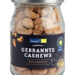Gebrannte Cashews im Pfandglas