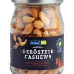 Geröstete Cashews mit Chili im Pfandglas