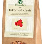 Urkorn-Milchreis aus Einkorn mit Himbeeren, Kochmix 