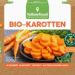 Bio Karotten, in Scheiben, blanchiert, geschält, aus ökologischem Anbau