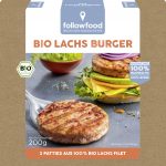 Bio Lachs Burger, 2 Patties aus 100% Bio Lachs Filet