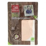 Bio Geflügellyoner geschnitten