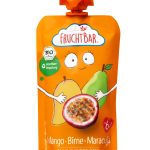 Bio-Fruchtpüree Mango, Birne, Maracuja