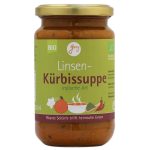 Bio Linsen-Kürbissuppe indische Art