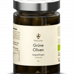 Ölkännchen Grüne Oliven -angeschlagen- (mit Stein), GR 180g (Abtropfgewicht)