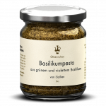 Ölkännchen Basilikumpesto violett und grün von Sizilien, IT 180g