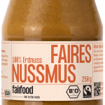 Faires Nussmus 100% Erdnuss (250g, Pfandglas klein, Bio & Fairtrade)