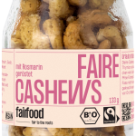 Faire Cashews mit Rosmarin geröstet (133g, Pfandglas klein, Bio & Fairtrade)