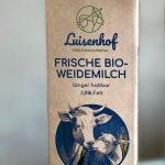 Luisenhof Frische Bio-Weidemilch 3,8% Fett 1 Liter Kuh + Kalb bleiben zusammen