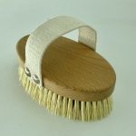 Massagebürste Fibre/Rosshaar Buchenholz geölt mit Baumwollband
