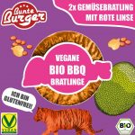 Bio Bratling BBQ Vegan 2x80g - Gemüse Bratling mit Rote Linse