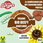 Bio Bratling Beefy Vegan 2x80g - Gemüse Bratling mit Sonnenblumenprotein