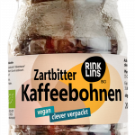 Zartbitter Kaffeebohnen im Pfandglas