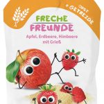 FF Bio Quetschie Apfel, Erdbeere, Himbeere, Grieß