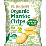 el origen Bio Maniok Chips mit veganem Sour Cream & Onion Geschmack, 60g