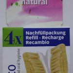 yaweco Nachfüllpackung 4 Ersatzköpfe Naturbors für yaweco Wechselkopfzahnbürste 