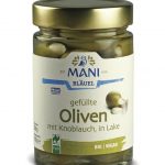 MANI Oliven gefüllt mit Knoblauch, bio, NL Fair