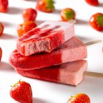 Stieleis Erdbeeren mit Sahne