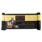 BIO-Edelbitterschokolade gefüllt mit 70% Single-Malt Whiskey-Ganache 70g