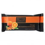 BIO-Edelbitterschokolade gefüllt mit 70% Orange-Ganache, alkoholhältig 70g
