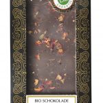 BIO Edelbitterschokolade mit Rosenblüten 100g