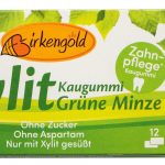 Birkengold Kaugummi Grüne Minze (12 Stück)